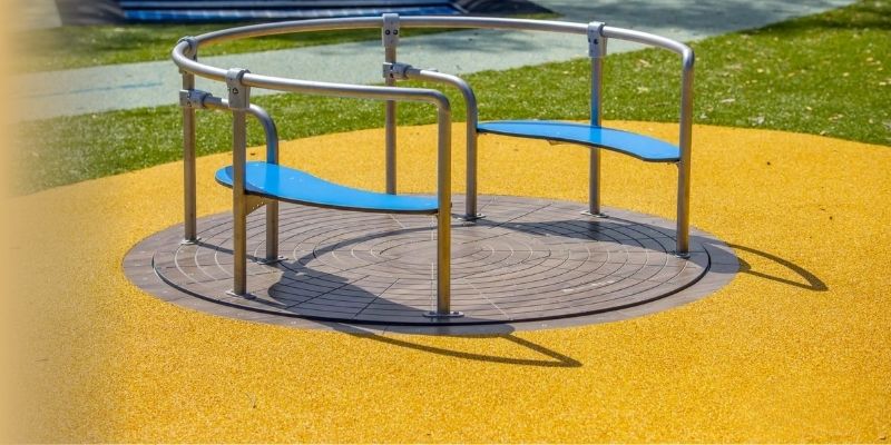 Example of Wetpour Safety Surfacing on Housing Development Site