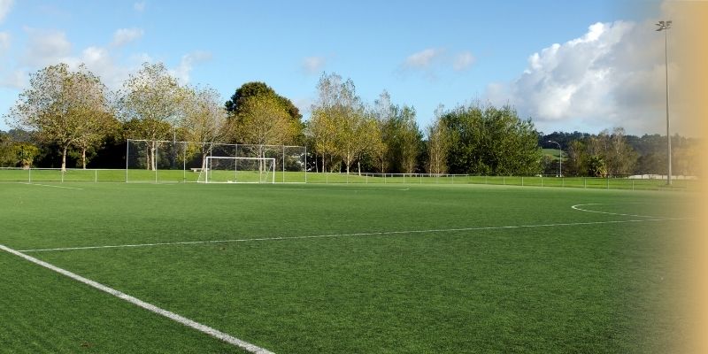 Sports Pitch Construction on community playing field